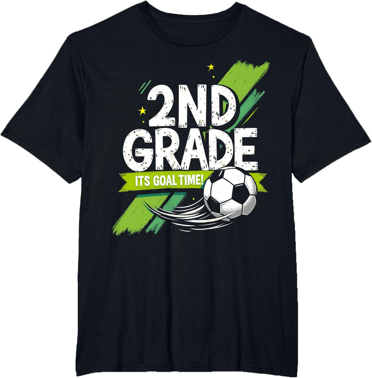 2nd Grade Its Soccer Time Back to School T-Shirt - Black