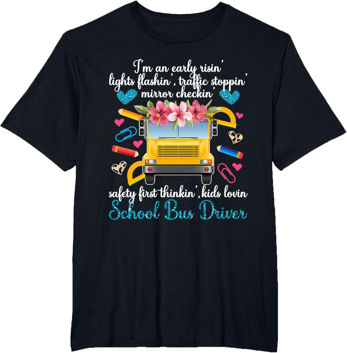 School Bus Driver Appreciation Bus Driver T-Shirt - Black