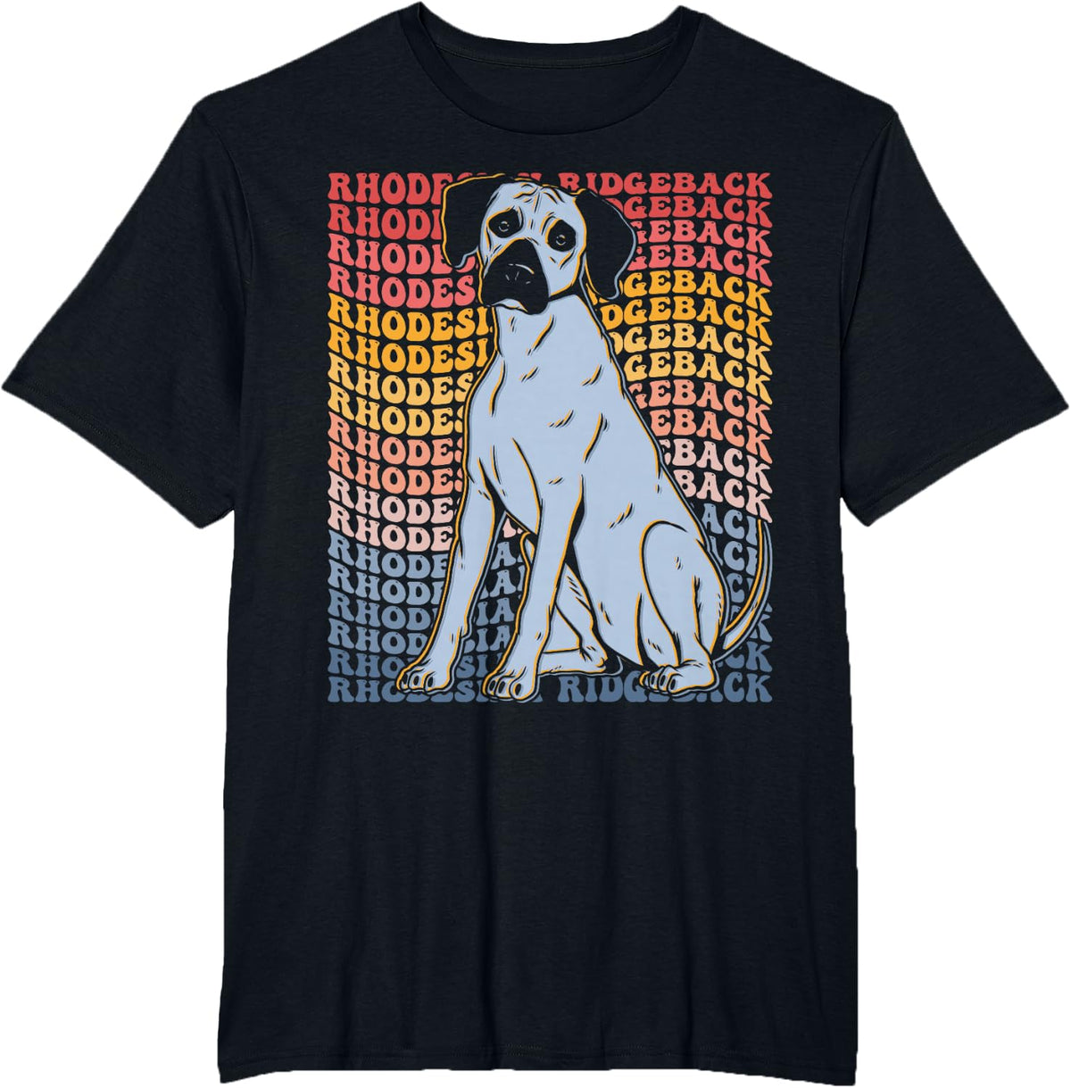 Rhodesian Ridgeback Groovy Dog T-Shirt - Black