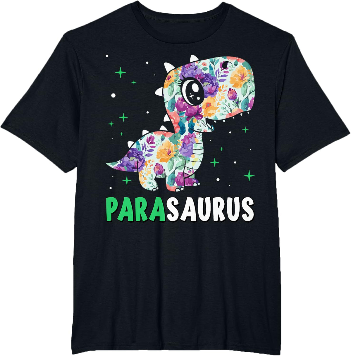 Parasaurus - Dinosaur Pun Design SPED Teacher Gifts T-Shirt - Black