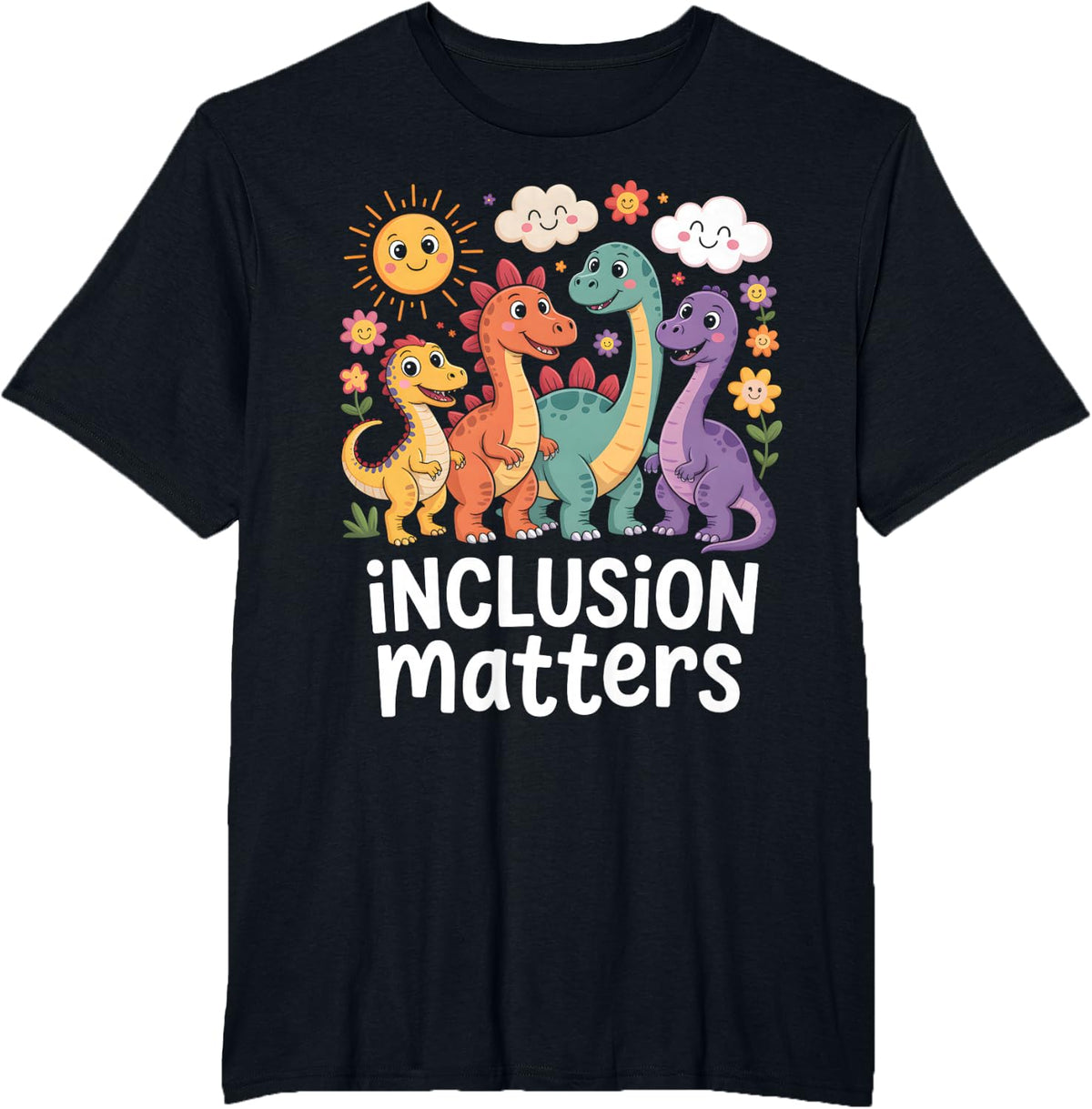 Inclusion Matters Special Education Hope Diversity Teacher T-Shirt - Black