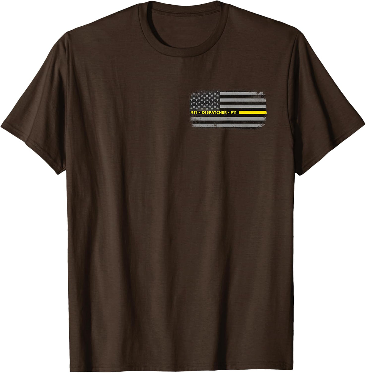911 Dispatcher EMS EMT Police Dispatchers Operators Uniform T-Shirt - Brown