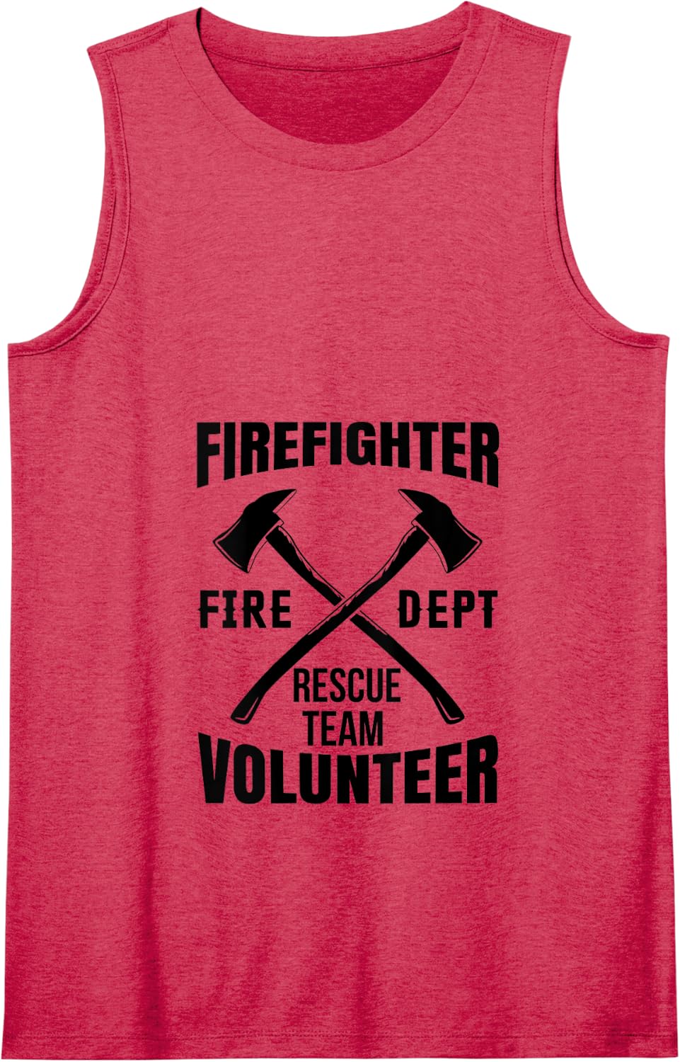 Firefighter Volunteer Patriotic USA Firefighters Tank Top - Red