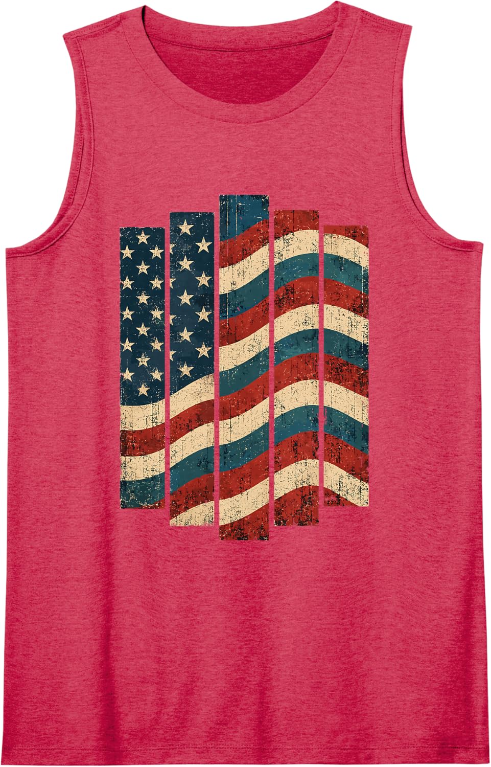 Women's Us Flag Power Lineman Sleeveless Tank Top - Red