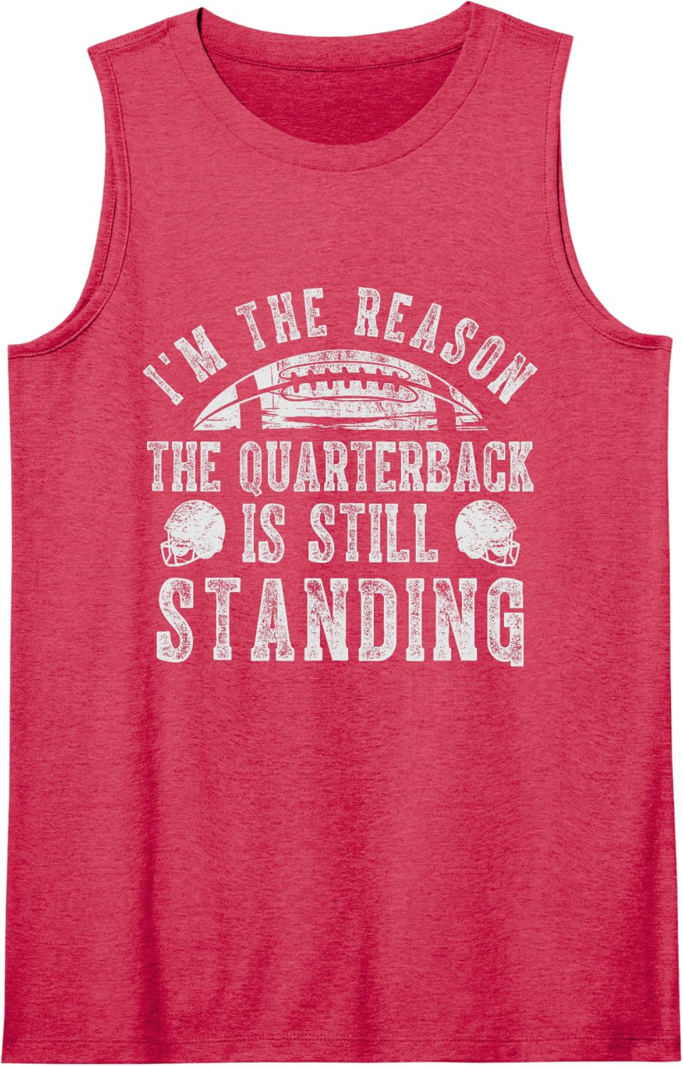 I'm The Reason Qb is Still Standing Offensive Lineman Gifts Sleeveless Tank Top - Red