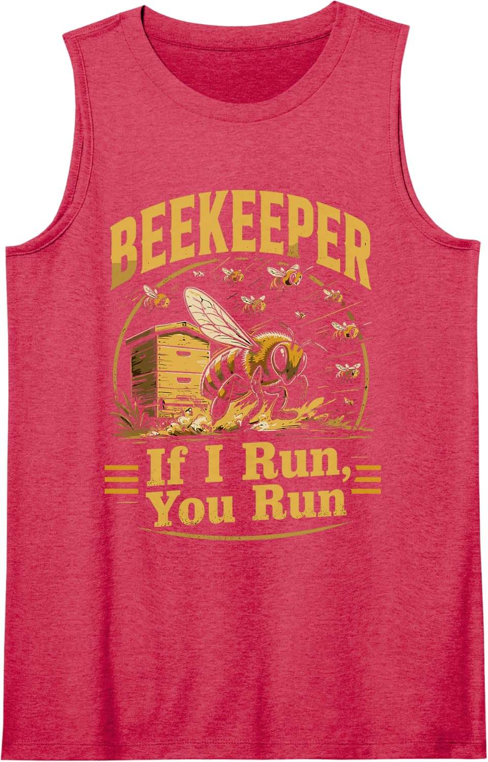 Beekeeper If I Run You Run Honey Beekeeping Bees Sleeveless Tank Top - Red