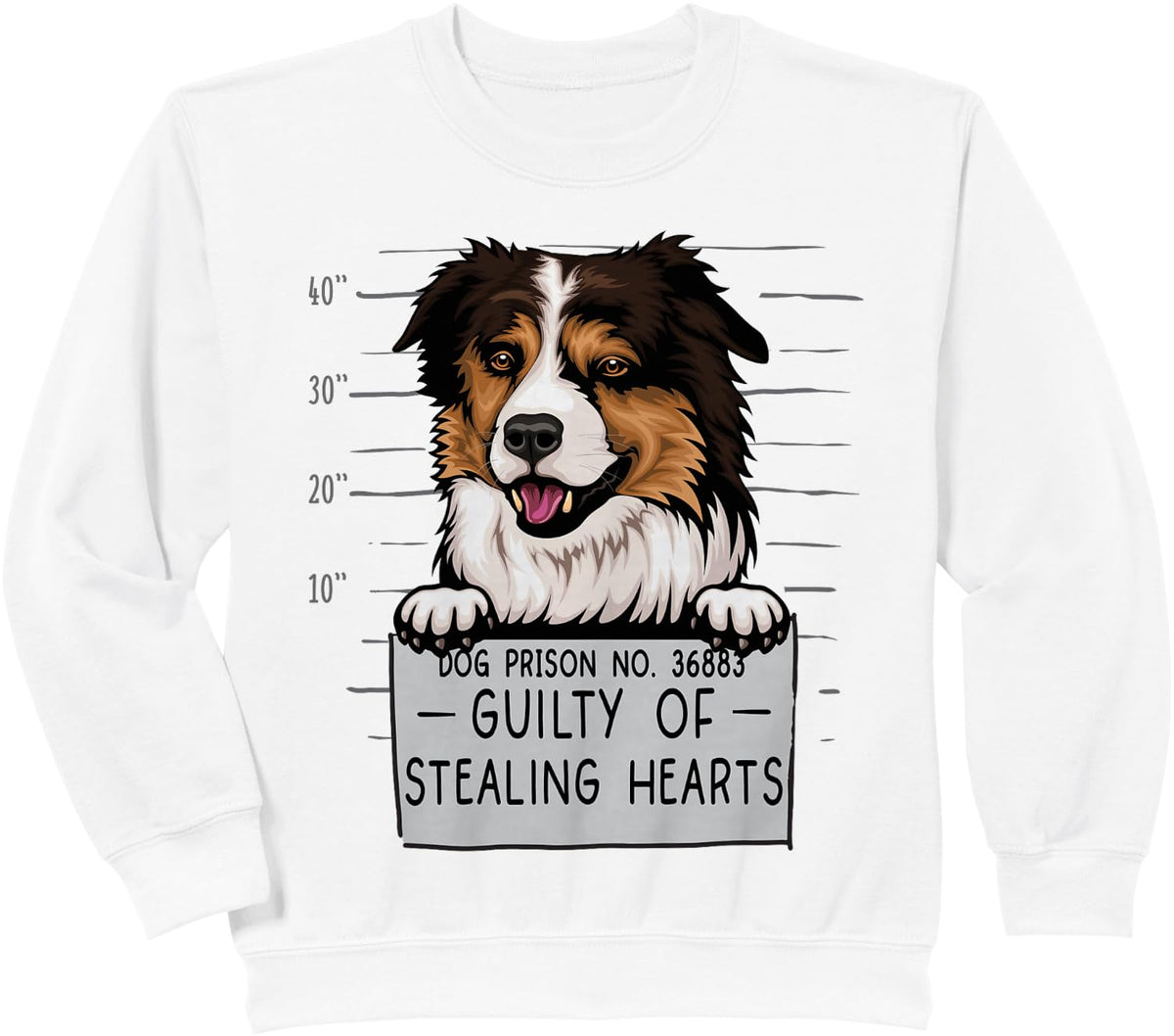 Mini Aussie Puppy Pet Clothes Miniature American Shepherd Sweatshirt - White