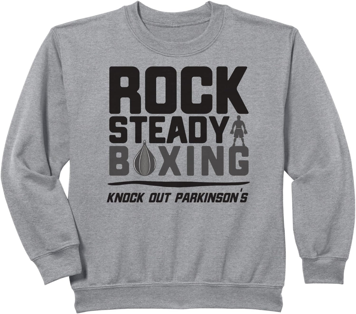 Rock Steady Boxing Knock Out Parkinson's Sweatshirt - Heather Grey