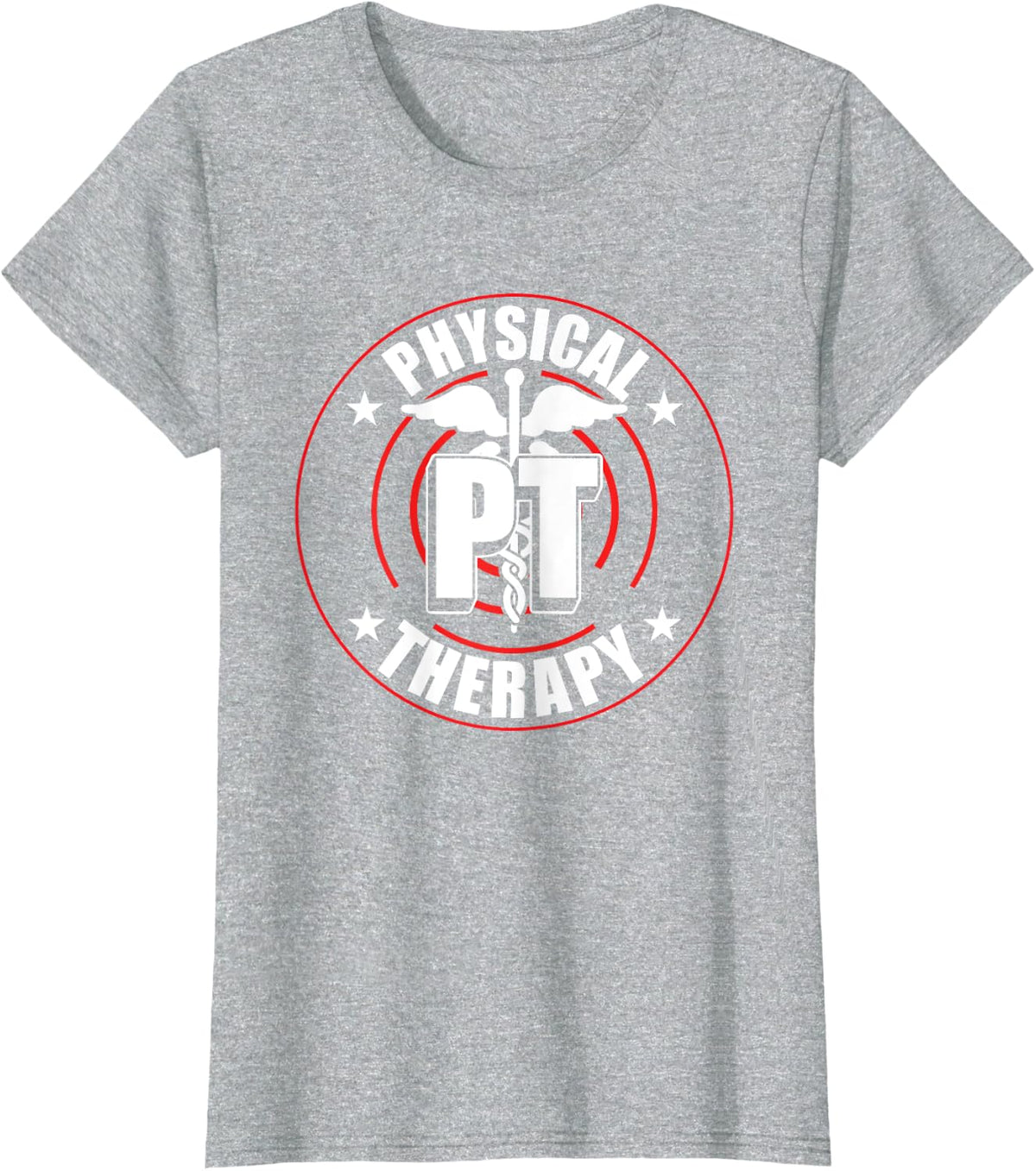Aesthetic design PT Physical Therapy T-Shirt - Heather Grey