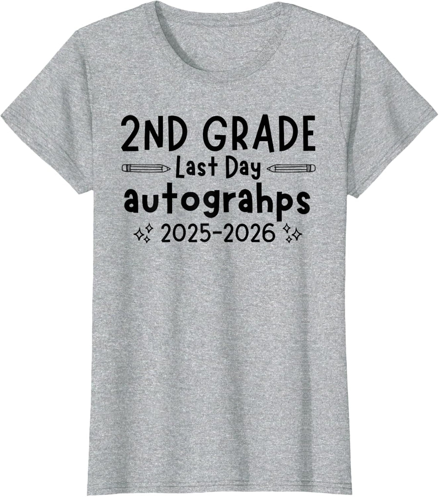 2nd Sign My Shirt Autograph Last Day of School Graduation T-Shirt - Heather Grey