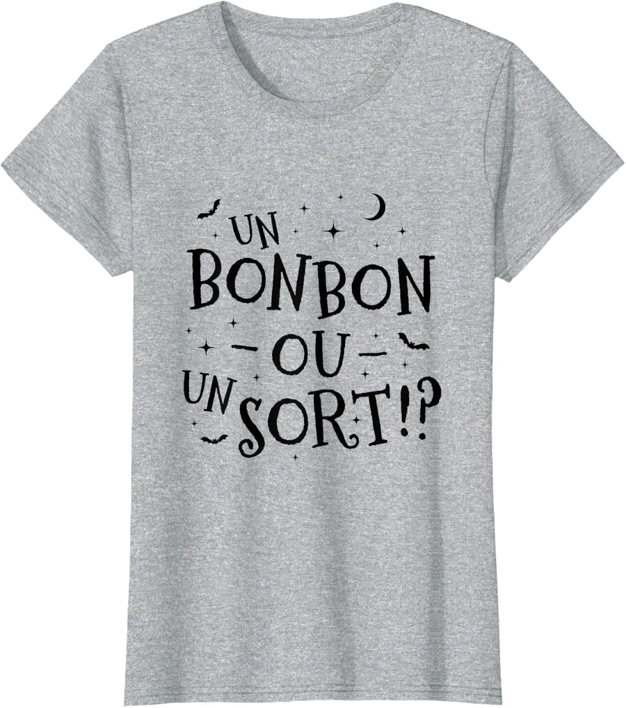 French Halloween T-Shirt - Heather Grey