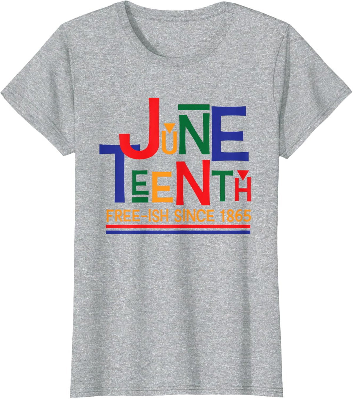 Juneteenth Celebration Free-ish 1865 Retro T-Shirt - Heather Grey