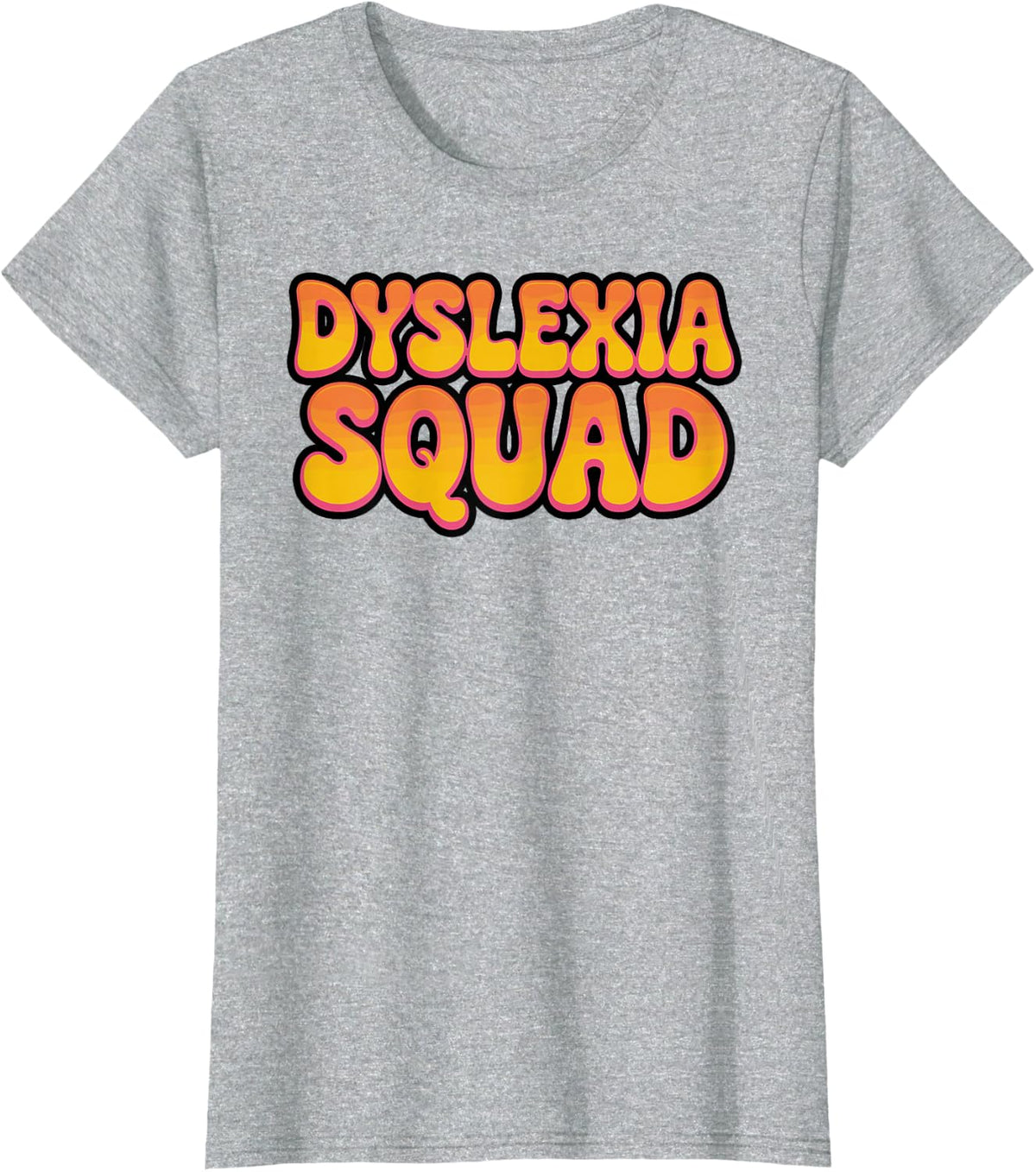 Dyslexia Squad Rainbow Awareness T-Shirt - Heather Grey