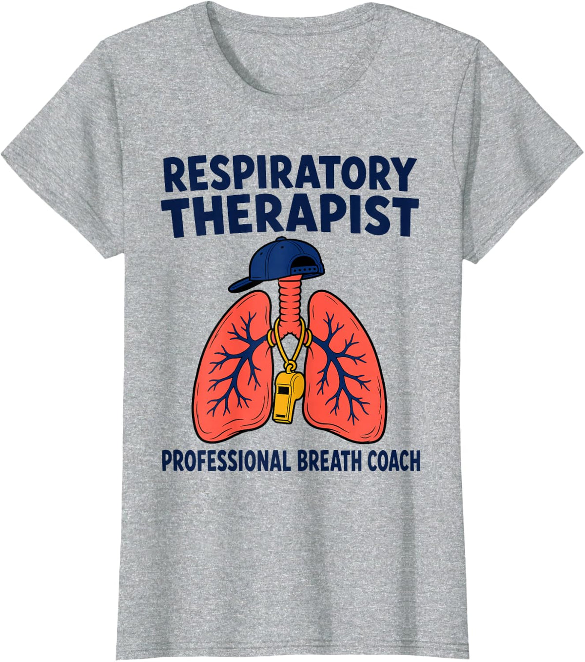 Respiratory Therapist Professional Breath Coach T-Shirt - Heather Grey