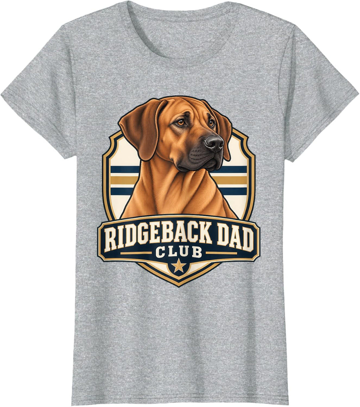 Rhodesian Ridgeback Dog Dad T-Shirt - Heather Grey