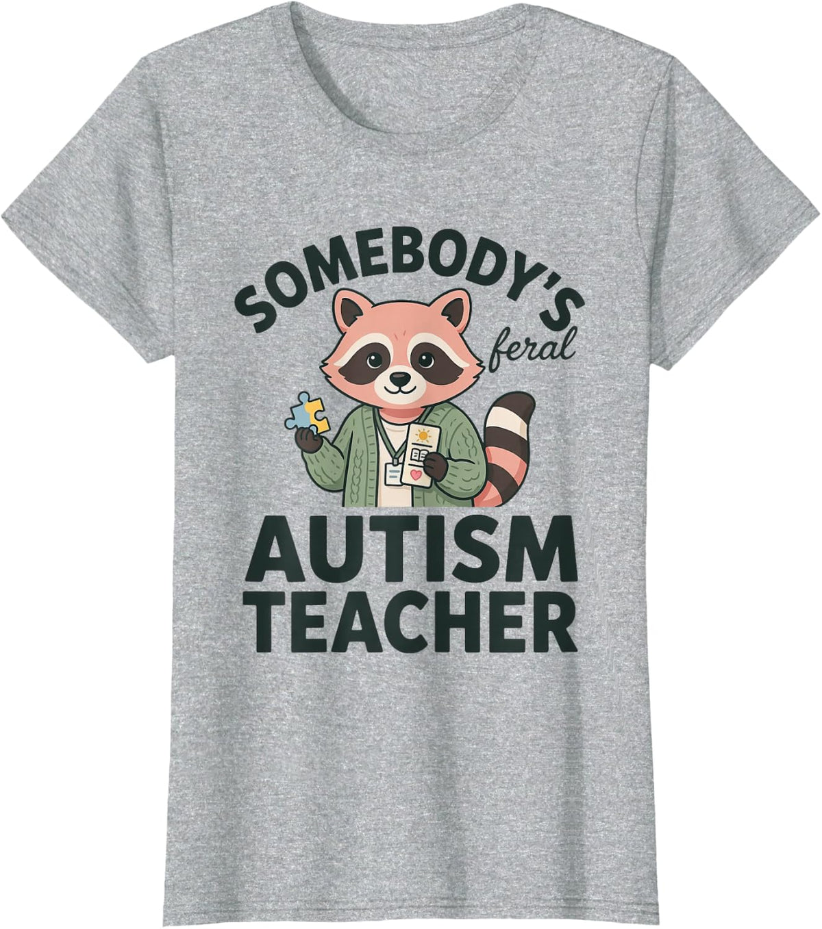 Autism Teacher Sped Educator Neurodiversity Intervention T-Shirt - Heather Grey