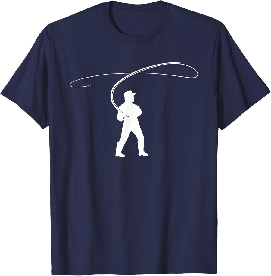 Fly Fisher Fishing T-Shirt - Navy Blue