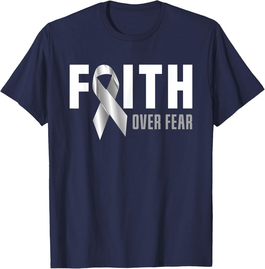 Faith God Fear God Parkinson's Awareness Parkinsons Warrior T-Shirt - Navy Blue