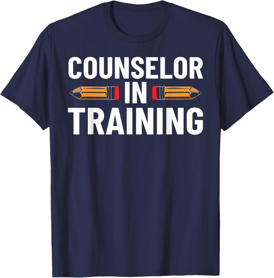 Counselor In Training School Counselor Appreciation T-Shirt - Navy Blue