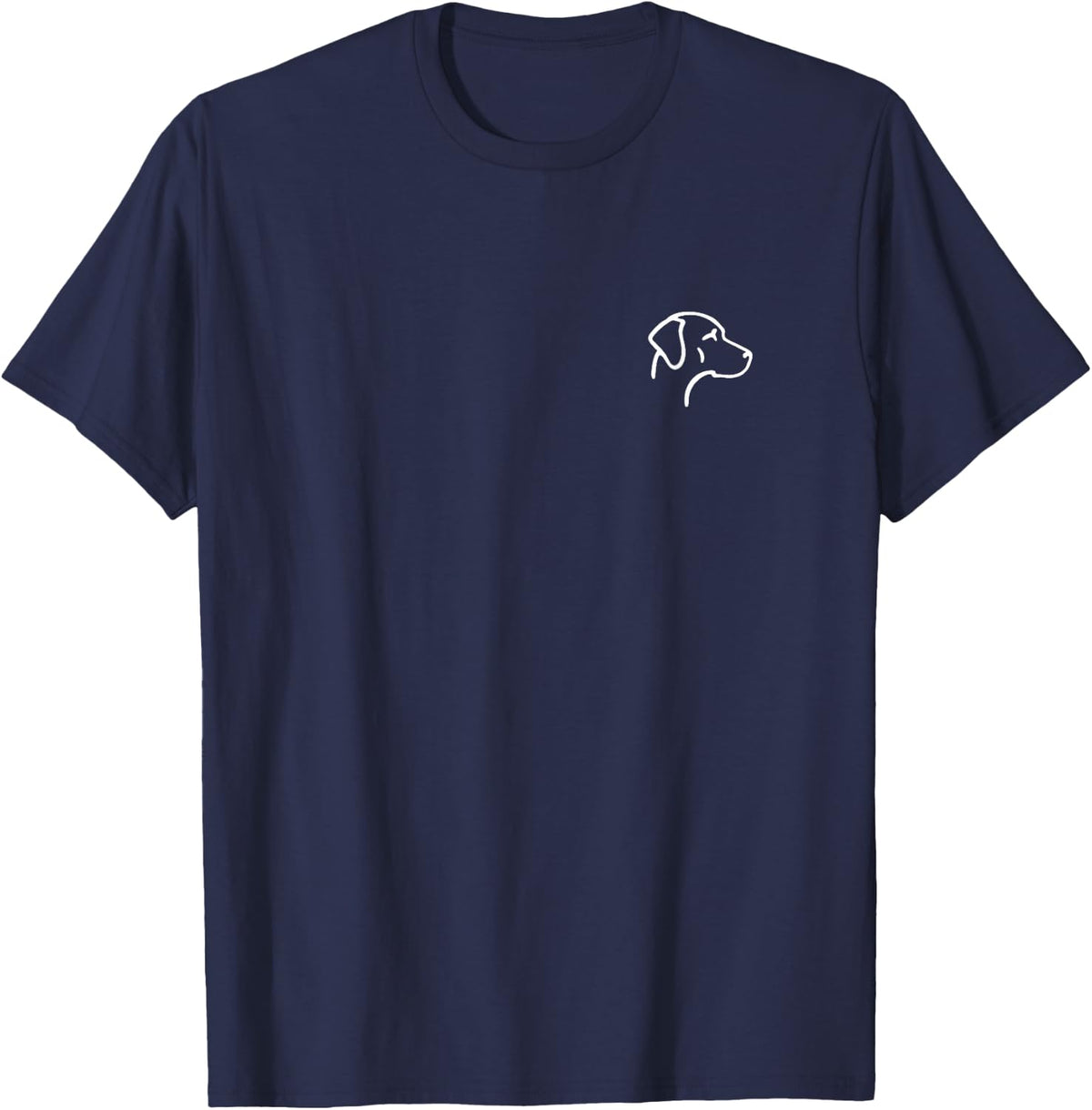 Rhodesian Ridgeback Simple Minimalist Line Art T-Shirt - Navy Blue