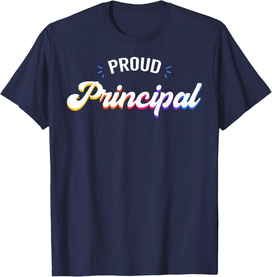Proud Principal Job T-Shirt - Navy Blue