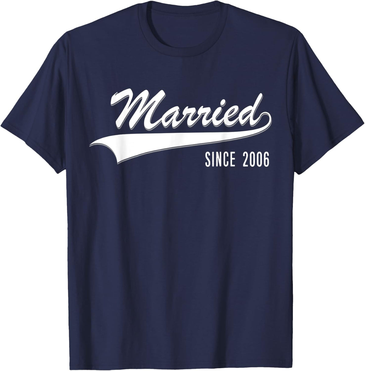 15th Wedding Anniversary Couple Gift Married since 2006 T-Shirt - Navy Blue