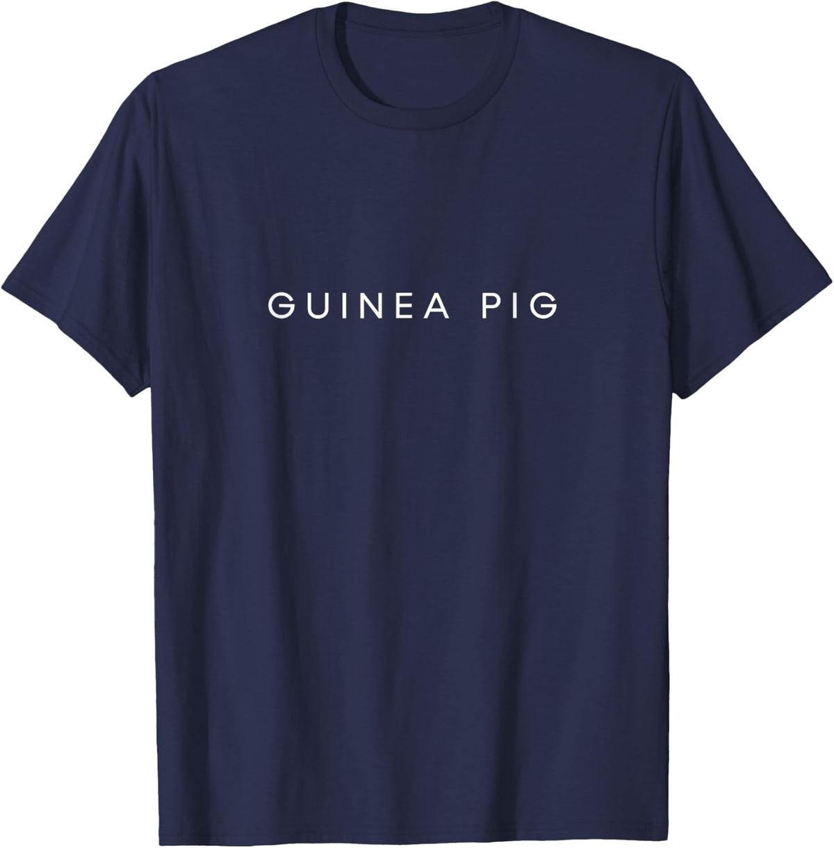 Guinea Pig Minimalist Text Guinea Pig Owner T-Shirt - Navy Blue