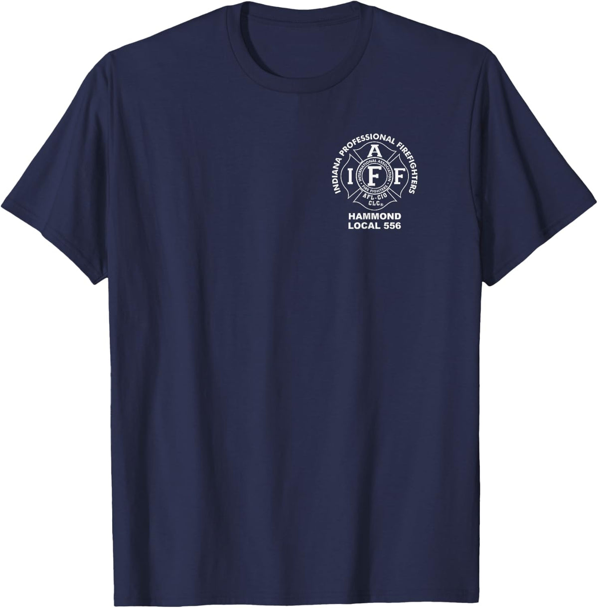 Hammond Firefighters Union Local 556 Maltese Logo Apparel T-Shirt - Navy Blue