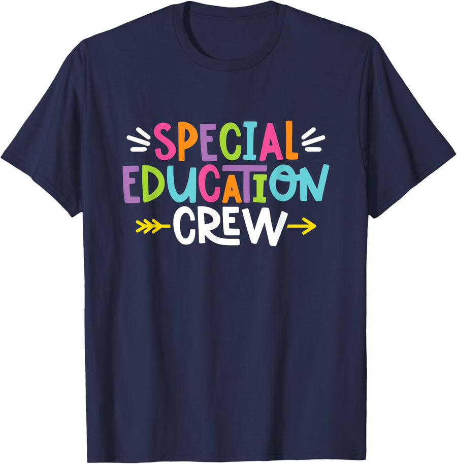 Special Educators Special Ed Teacher Special Education Crew T-Shirt - Navy Blue