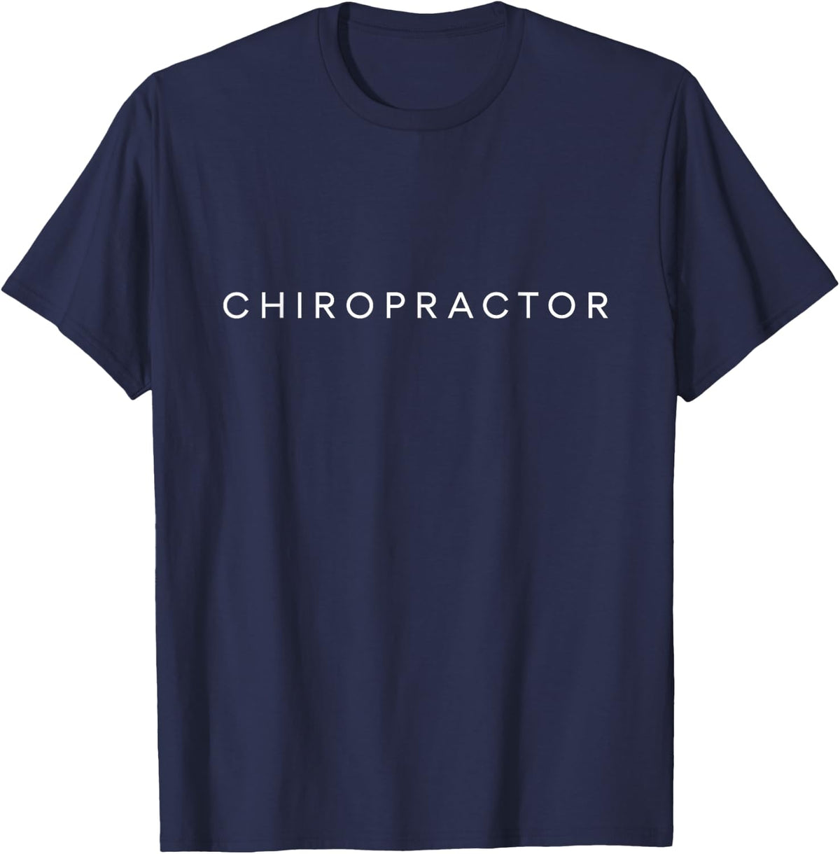 Chiropractor Minimalist Lettering Chiropractic T-Shirt - Navy Blue