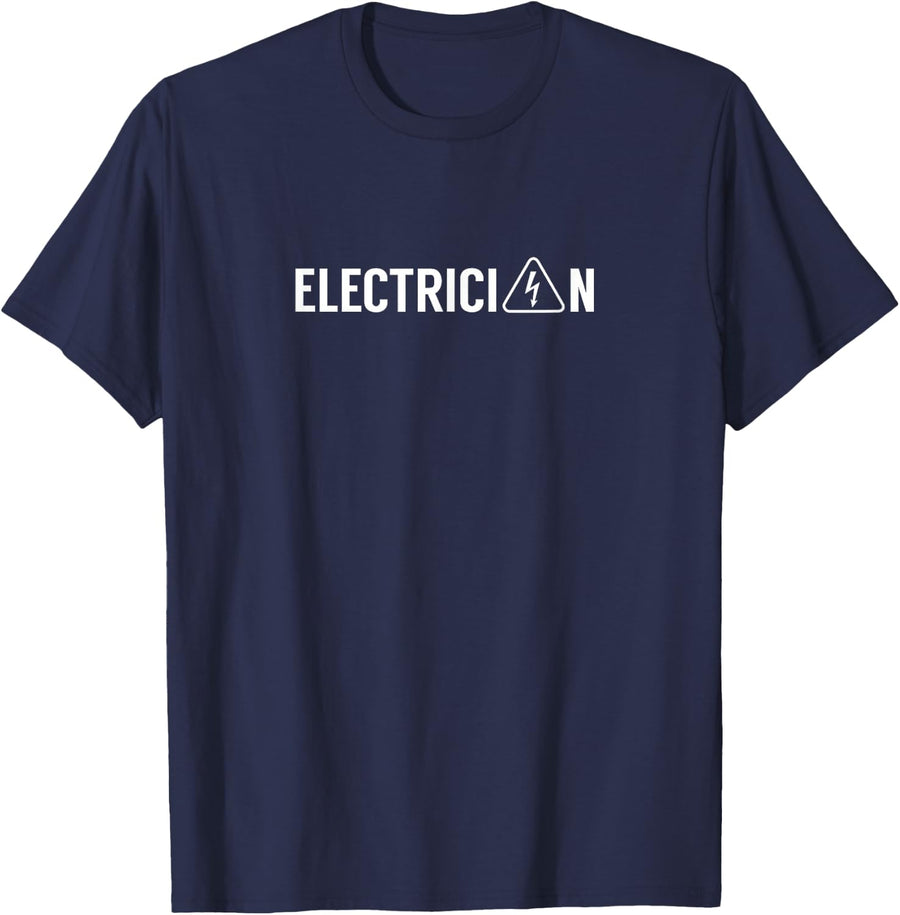 Electrician Electric Electronic Electrical T-Shirt - Navy Blue