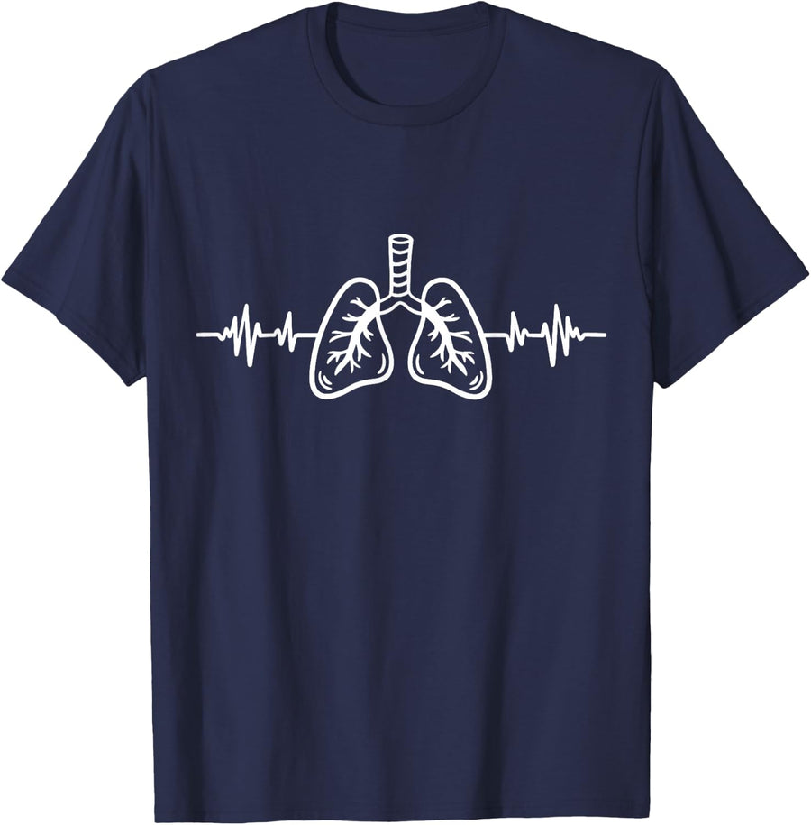 Respiratory Therapist T-Shirt RT Registered Respiratory Therapy Tees - Navy Blue