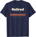 Retro Retired Definition Joke for A Coworker Send Off T-Shirt - Navy Blue