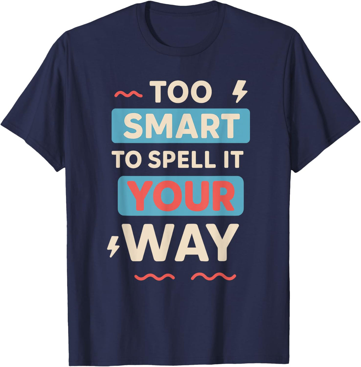 Dyslexia Awareness Neurodiverse Pride Learning Difference T-Shirt - Navy Blue