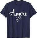 Amore - Italian Love Valentine's Day T-Shirt - Navy Blue