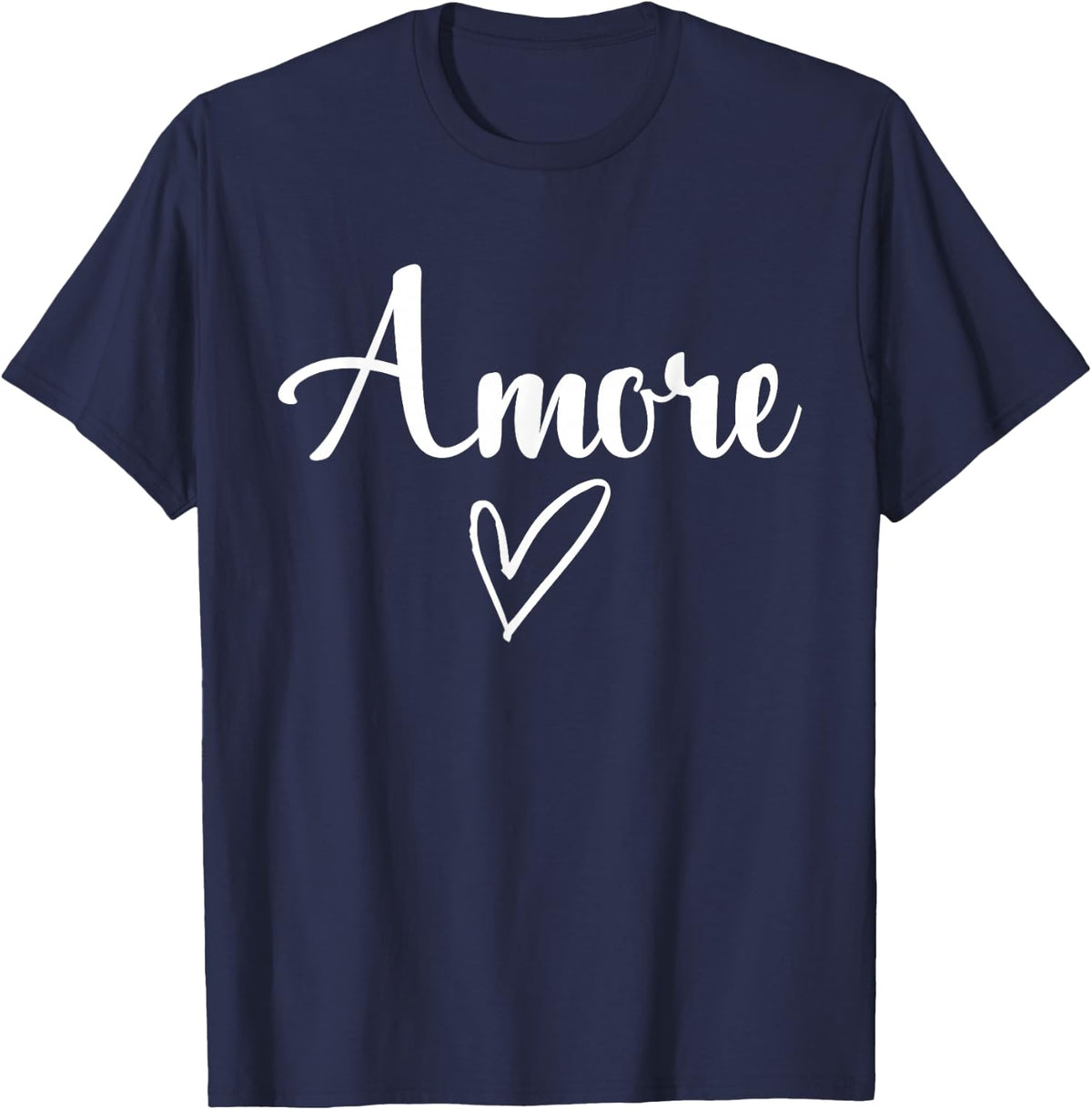 Amore - Italian Love Valentine's Day T-Shirt - Navy Blue