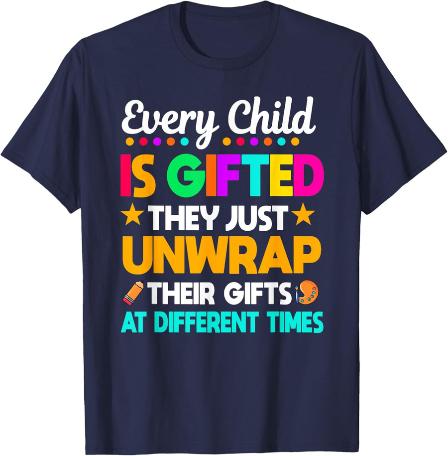 Special Education Teacher Child Gifted SPED Educator T-Shirt - Navy Blue