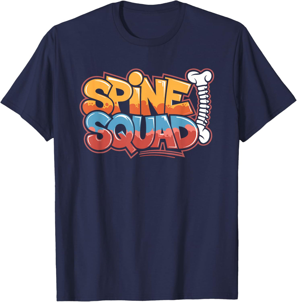Orthopedic Nursing, Ortho Nurse Practitioner Spine Squad T-Shirt - Navy Blue