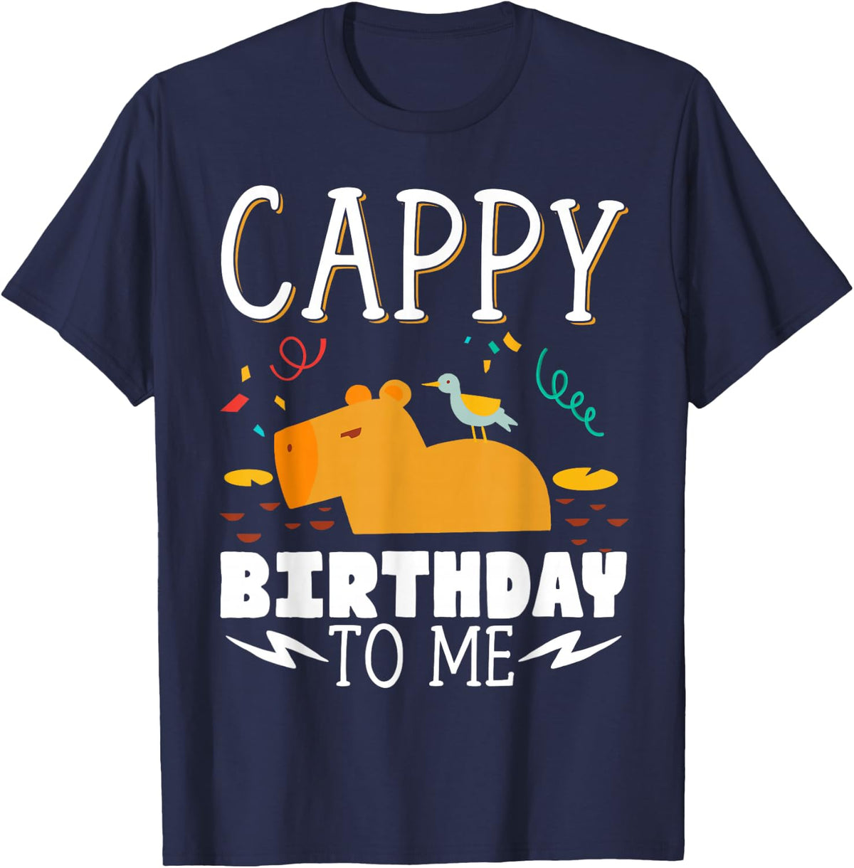 Cappy Birthday to Me Capy Birthday T-Shirt - Navy Blue