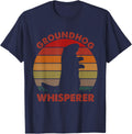 Groundhog Day Presents Retro Vintage Groundhog Whisperer T-Shirt - Navy Blue