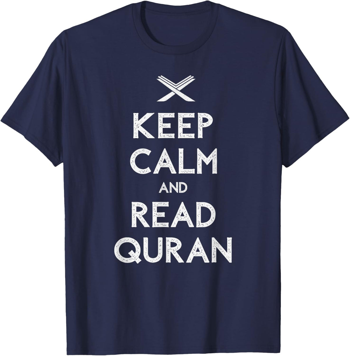 Eid Mubarak Read Quran Muslim Dawah T-Shirt - Navy Blue