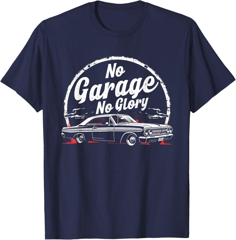 DIY Auto Mechanic Car Repair Garage Life Hands-On Enthusiast T-Shirt - Navy Blue