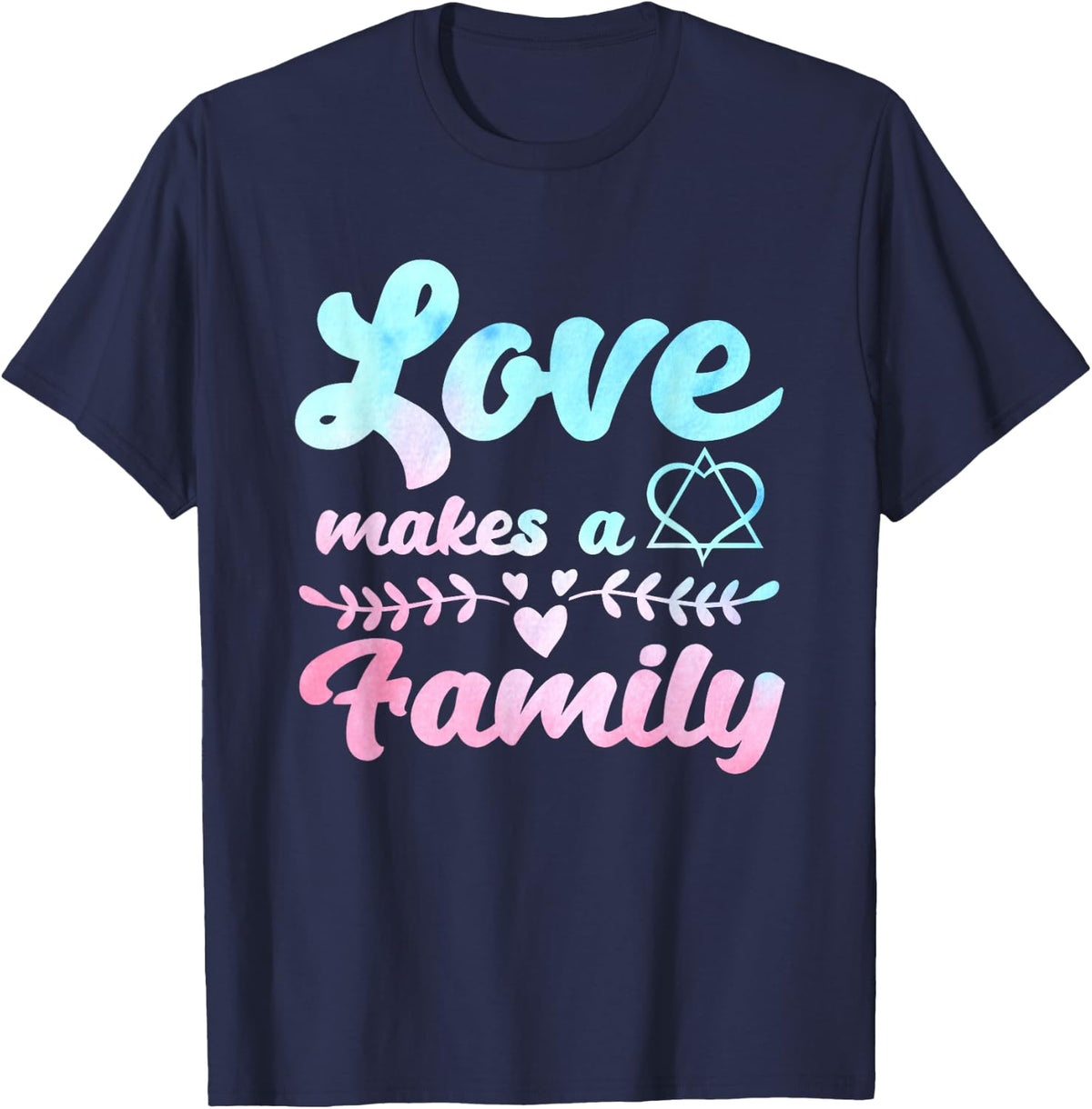Adoption Announcement Day Love Family T-Shirt - Navy Blue