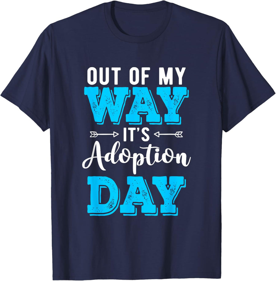 Adoptive Parent Children Kids Foster Care Adoption Day T-Shirt - Navy Blue