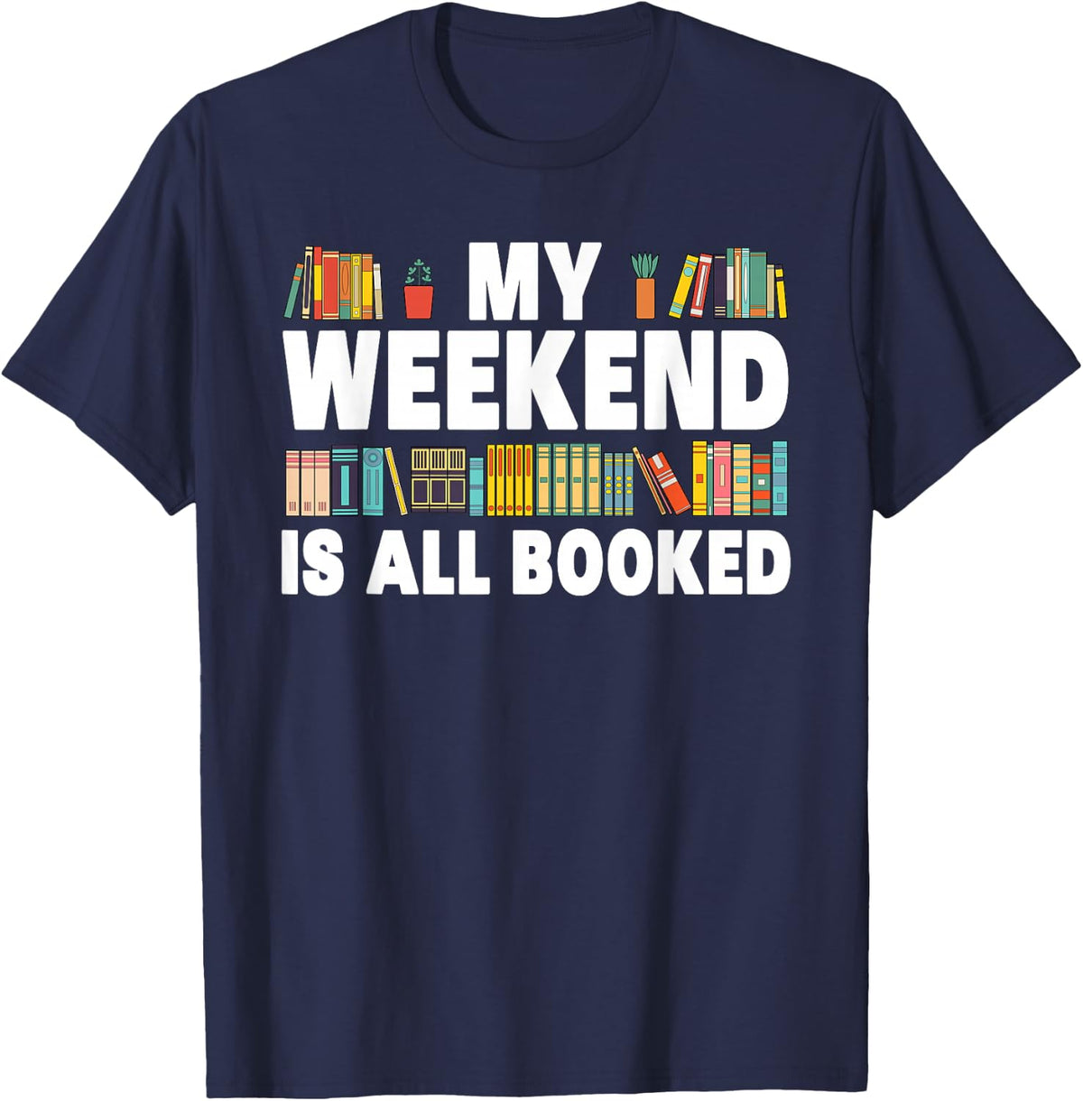 Funny Book Design For Men Women Book Lover Library Reader T-Shirt, Black - Navy Blue