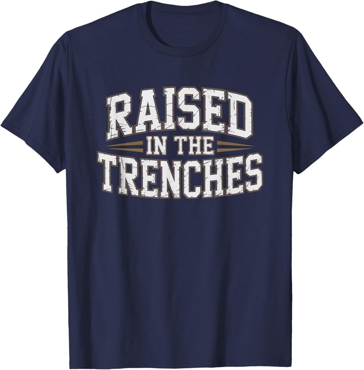 Lineman Mom Football Humor Trenches O Line Pride T-Shirt - Navy Blue