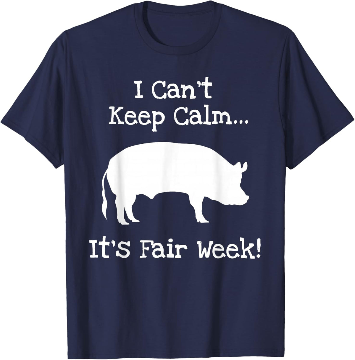 State and County Fair - Show Pig Livestock Showing T-Shirt - Navy Blue