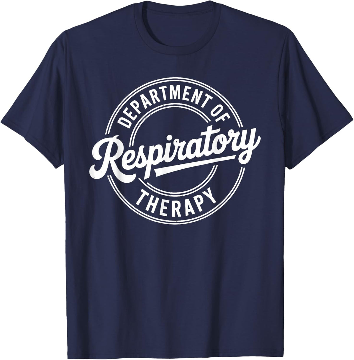 Respiratory Therapist Art for Men Women Respiratory Therapy T-Shirt - Navy Blue