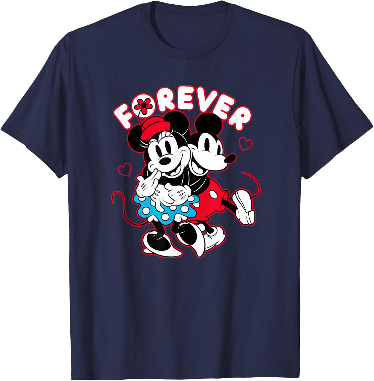 Disney Mickey Mouse Minnie Mouse Love Forever Valentine’s T-Shirt - Navy Blue