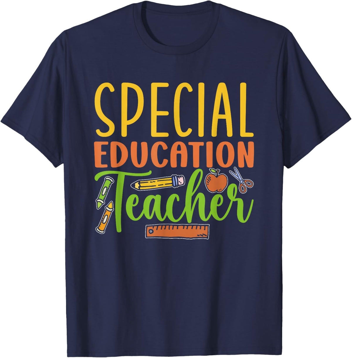 Special Education Teacher Cute Sped Awareness T-Shirt - Navy Blue